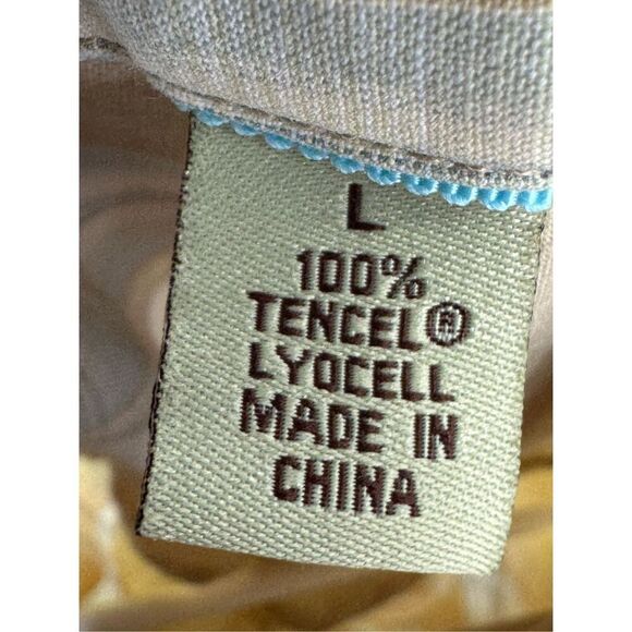 Tommy Bahama men’s size L long sleeve Button down shirt Tencel - Picture 9 of 15